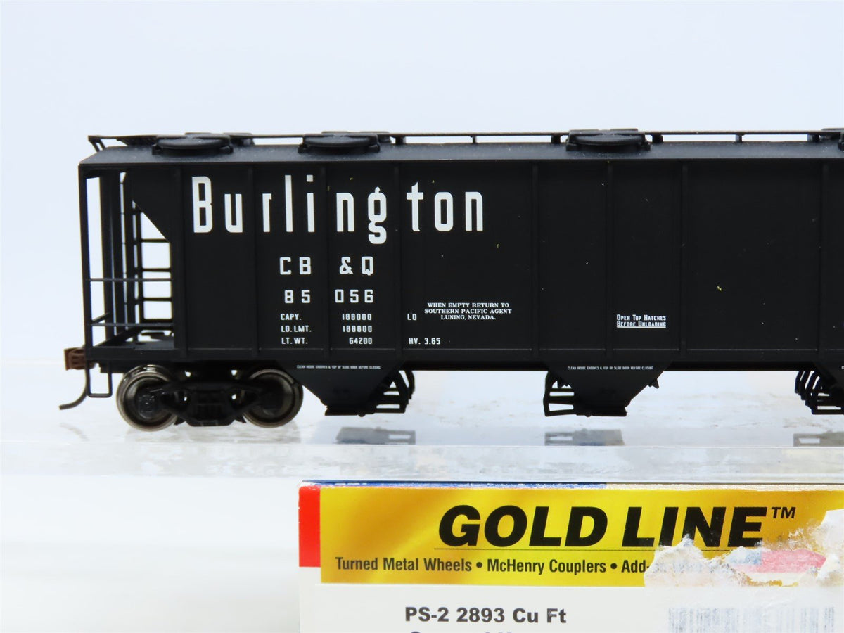 HO Walthers Gold Line #932-7952 CB&amp;Q Burlington Route 3-Bay Covered Hopper 85056