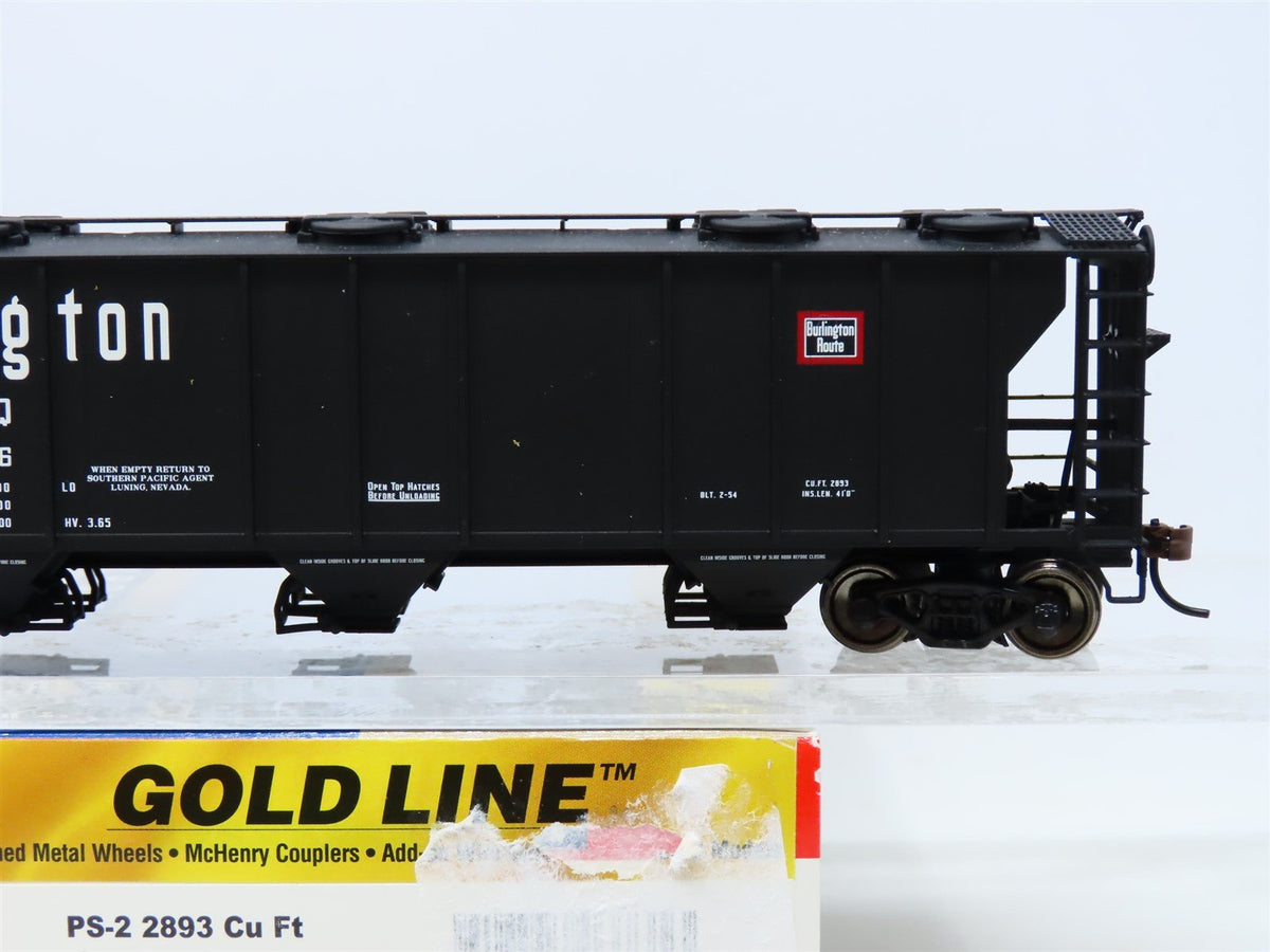 HO Walthers Gold Line #932-7952 CB&amp;Q Burlington Route 3-Bay Covered Hopper 85056