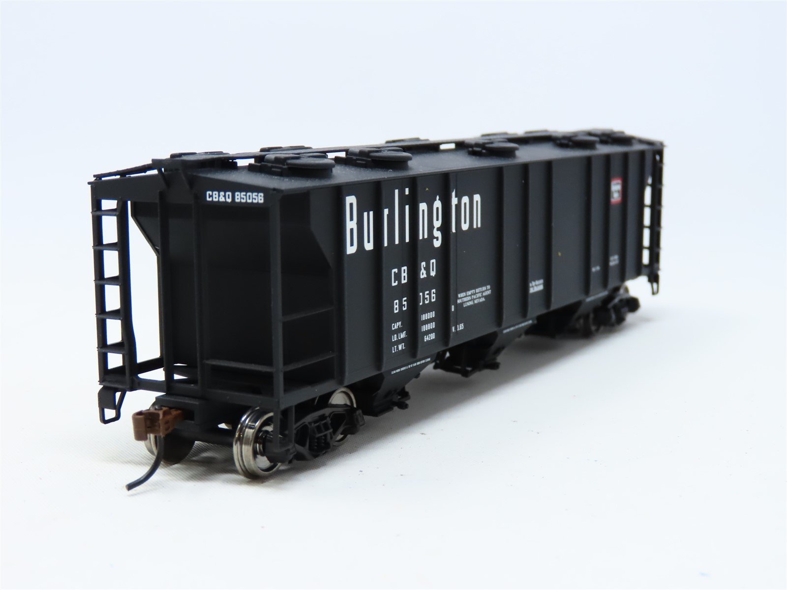 7952 Train HO Walthers Gold Line #932-7952 CB&Q Burlington Route 3-Bay Covered Ho ...
