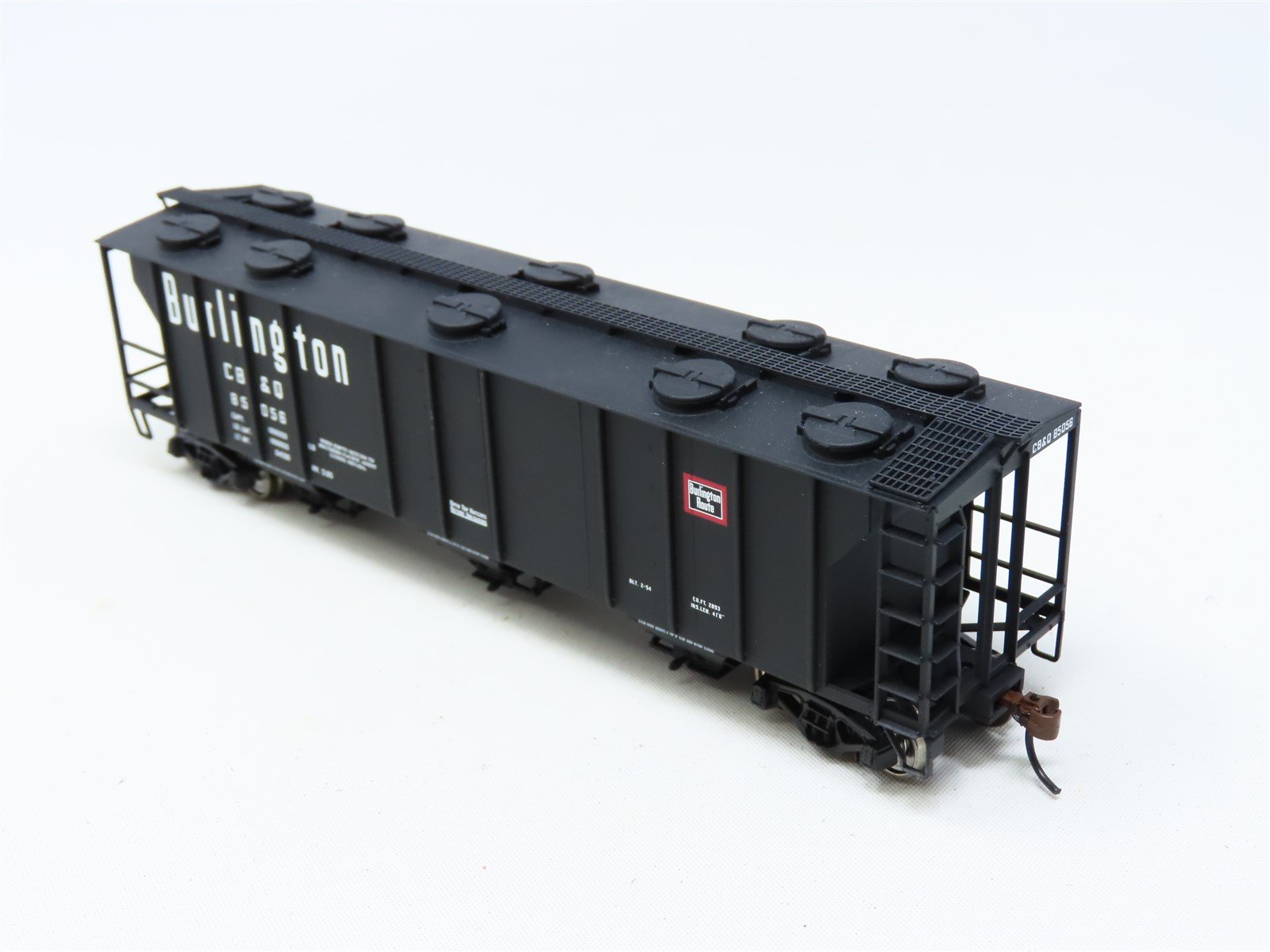 7952 Train HO Walthers Gold Line #932-7952 CB&Q Burlington Route 3-Bay Covered Ho ...