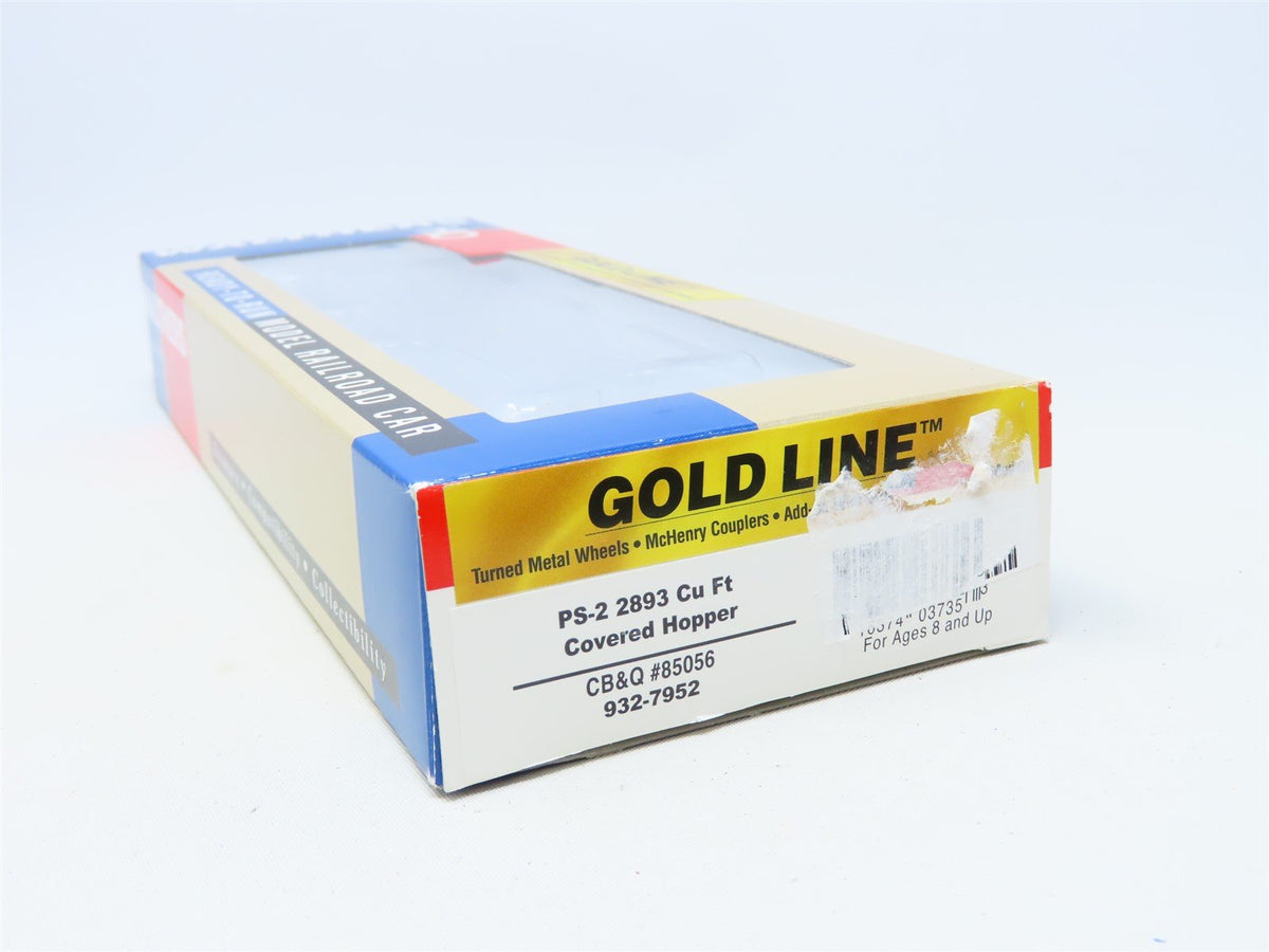 HO Walthers Gold Line #932-7952 CB&amp;Q Burlington Route 3-Bay Covered Hopper 85056