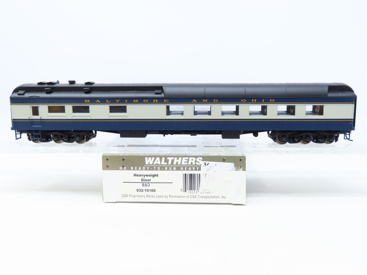 HO Scale Walthers #932-10160 B&amp;O Baltimore &amp; Ohio Heavyweight Diner Passenger