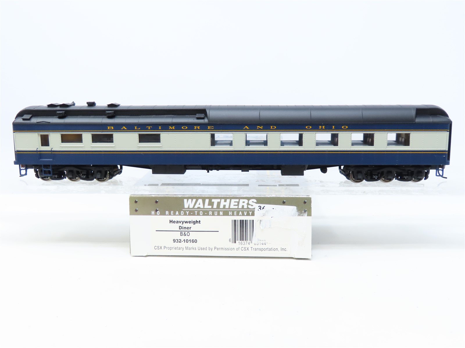 HO Scale Walthers #932-10160 B&O Baltimore & Ohio Heavyweight Diner Passenger