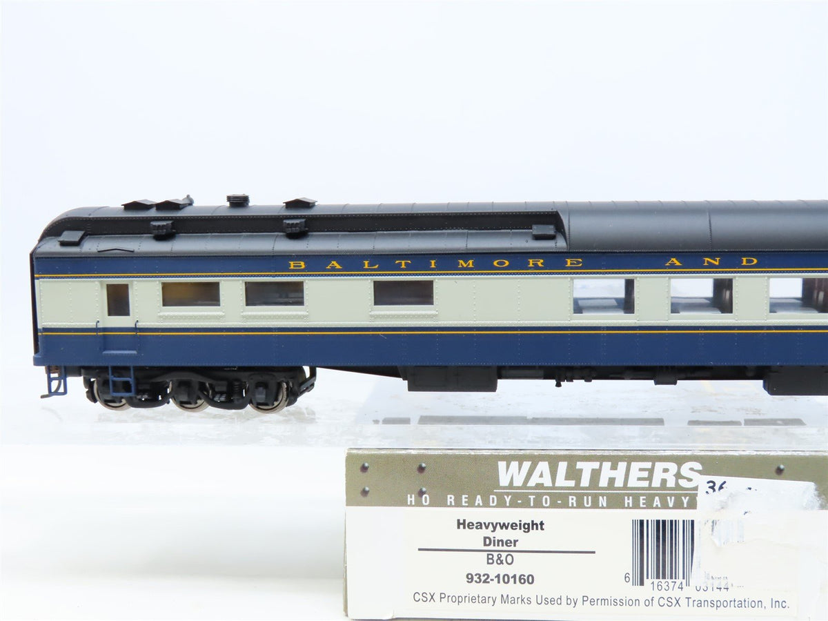 HO Scale Walthers #932-10160 B&amp;O Baltimore &amp; Ohio Heavyweight Diner Passenger