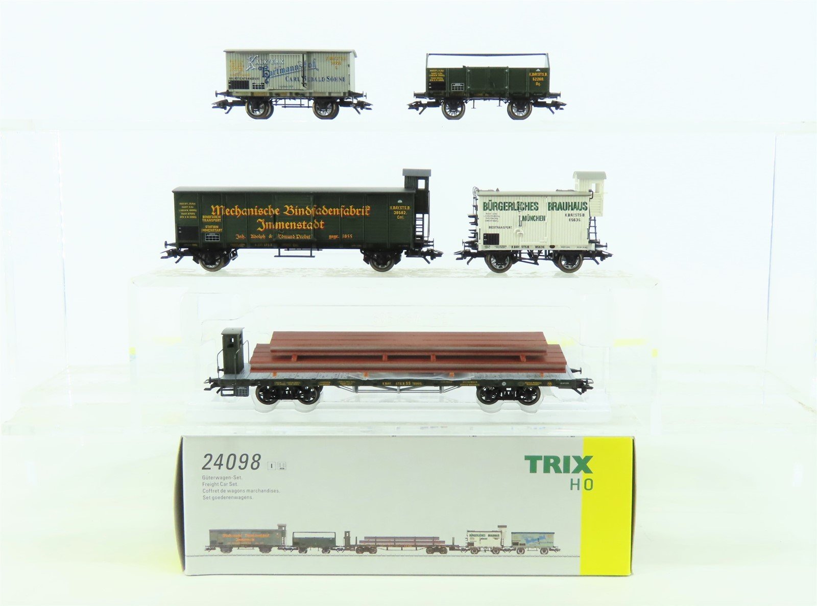 HO Scale Trix 24098 K.Bay.Sts.B. Royal Bavarian Era I Freight Cars 5-Pack