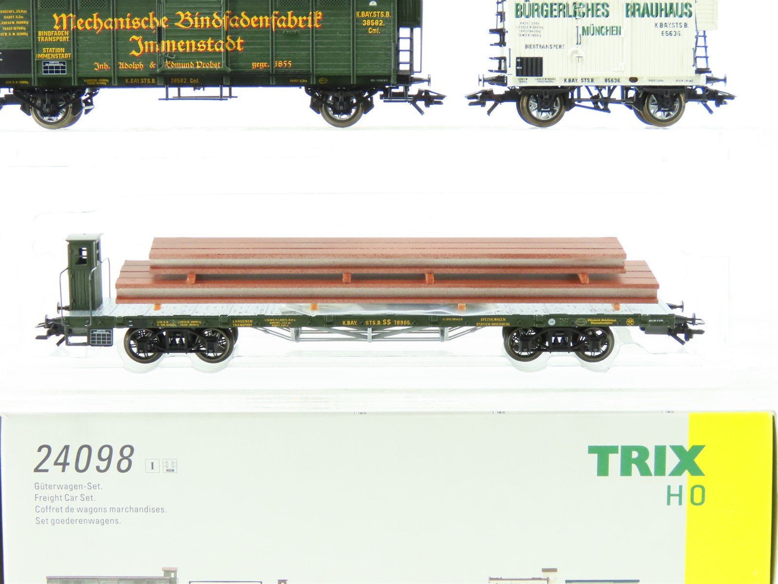 【bargain】Trix / HobbyTrain Railion DHL Container Train 4両セット