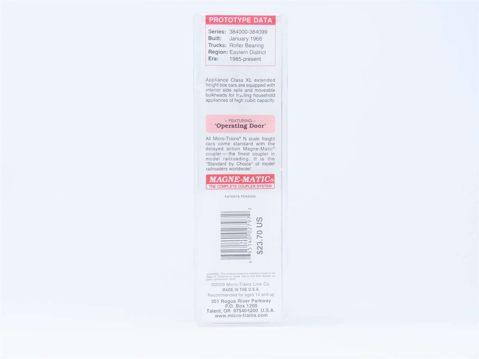 N Scale Micro-Trains MTL 104 00 010 GTW Grand Trunk Western Box Car #384046