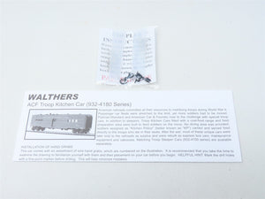 HO Scale Walthers #932-24181 ACF Troop Kitchen Passenger Car 2-Pack