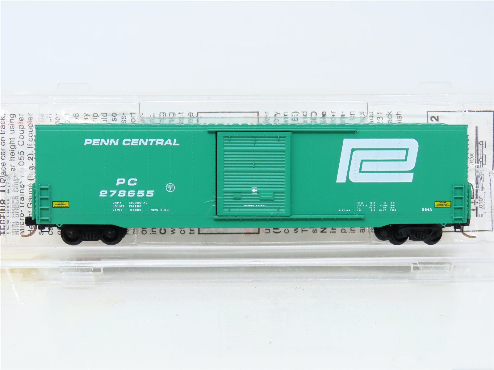 N Scale Micro-Trains MTL 104020 PC Penn Central 60' Single Door Box Car #278655