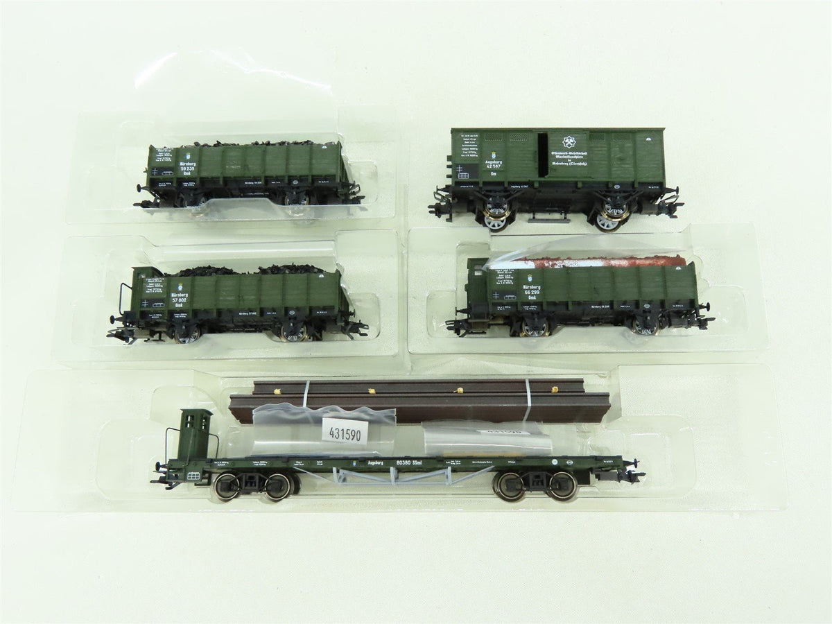 HO Trix 24304 &quot;Steel Production in the Kingdom of Bavaria&quot; Freight Cars 5-Pack