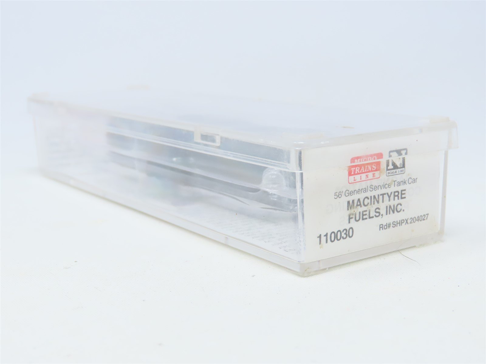 N Scale Micro-Trains MTL 110030 SHPX Macintyre Fuels Inc. Tank Car #204027