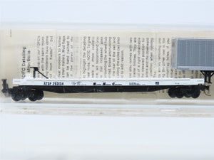 N Scale Kadee Micro-Trains MTL 64010 ATSF Flat Car w/ NW Trailer #293134