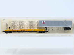 N Scale Kadee Micro-Trains MTL 68020 CNW Flat Car w/ EL Trailer #780519