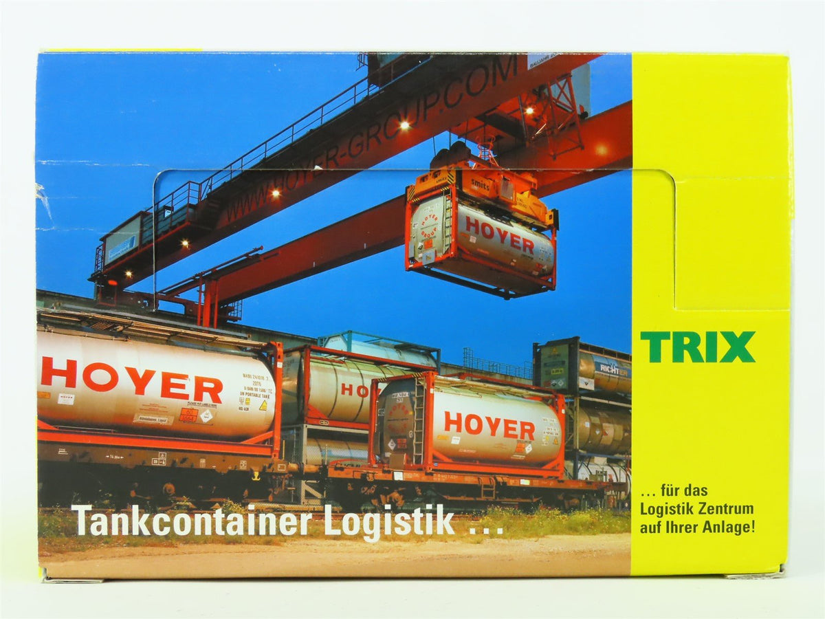 HO Scale Trix 24330 DB German &quot;HOYER&quot; COFC Tank Container Cars 3-Pack