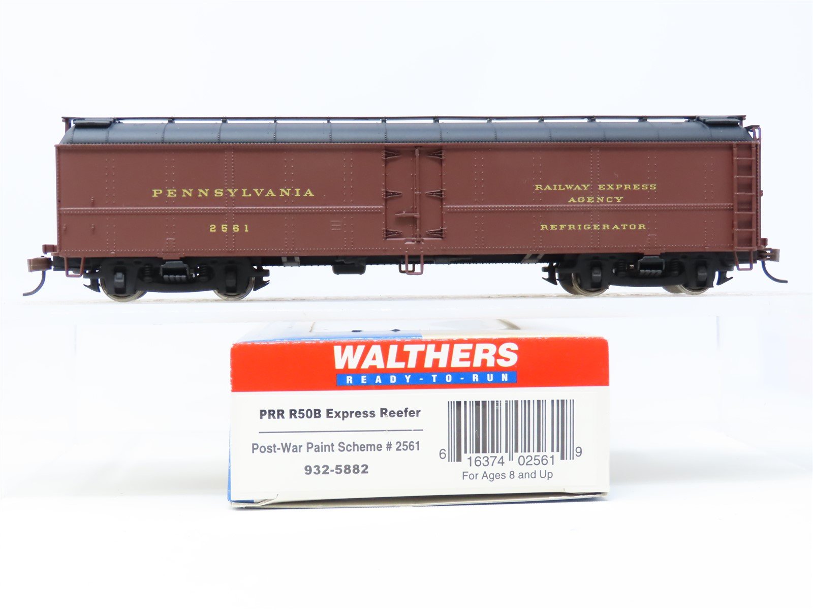 HO Scale Walthers #932-5882 PRR Pennsylvania R50B Express Reefer #2561