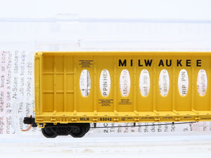 N Scale Micro-Trains MTL 05300050 MILW Milwaukee Road Center Beam Flatcar #63042