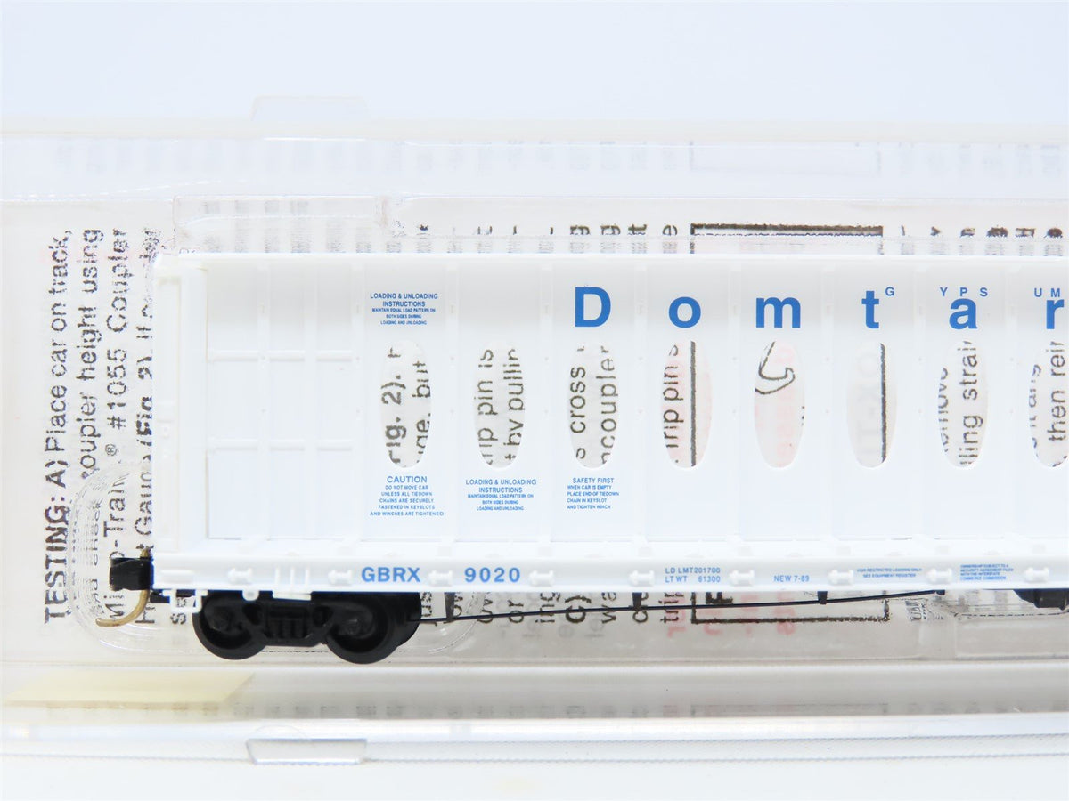 N Scale Micro-Trains MTL 53510 GBRX Domtar Gypsum Center Beam Flat Car #9020