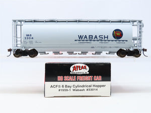 HO Scale Atlas #1959-1 WAB Wabash ACF 6-Bay Cylindrical Hopper #33014