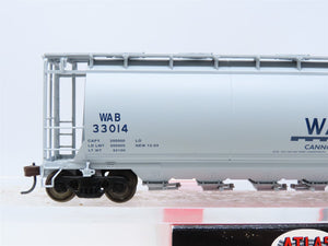 HO Scale Atlas #1959-1 WAB Wabash ACF 6-Bay Cylindrical Hopper #33014