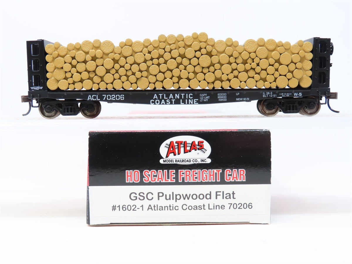 HO Scale Atlas #1602-1 ACL Atlantic Coast Line Pulpwood Flat Car w/ Load #7026