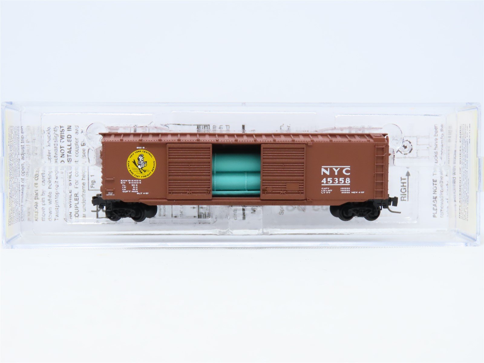 Z Micro-Trains MTL 50600162 NYC New York Central 50' Double Door Box Car #45358
