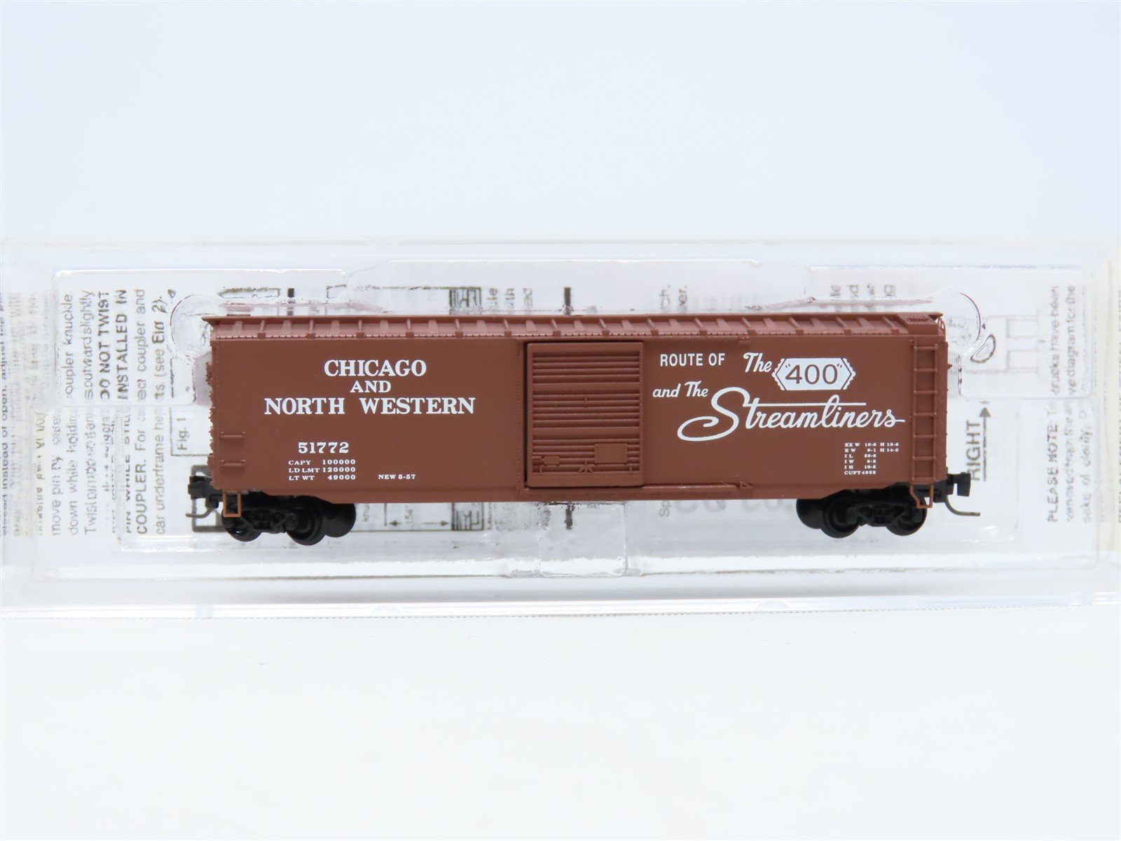 Z Scale Micro-Trains MTL 50500232 CNW "The Streamliners" 50' Box Car #51772