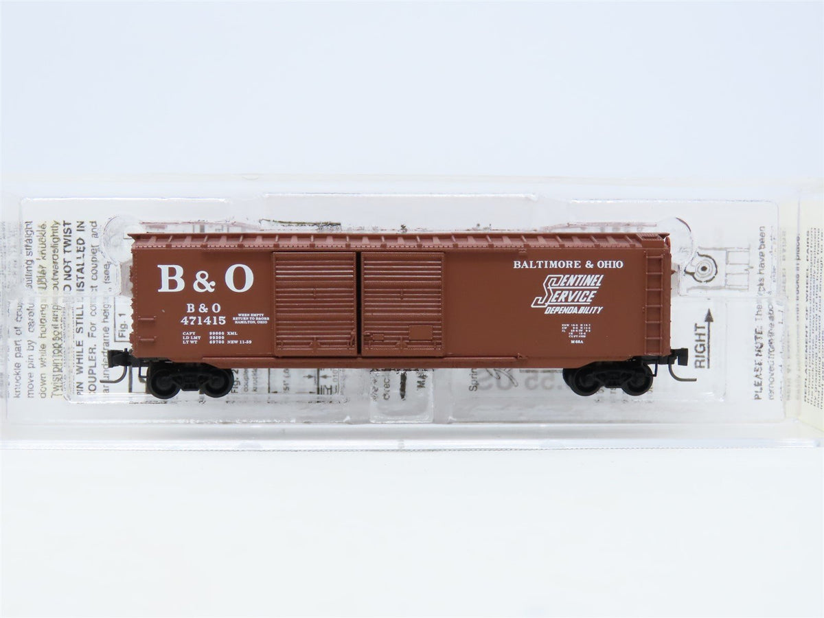 Z Scale Micro-Trains MTL 50600090 B&amp;O &quot;Sentinel Service&quot; 50&#39; Box Car #471415