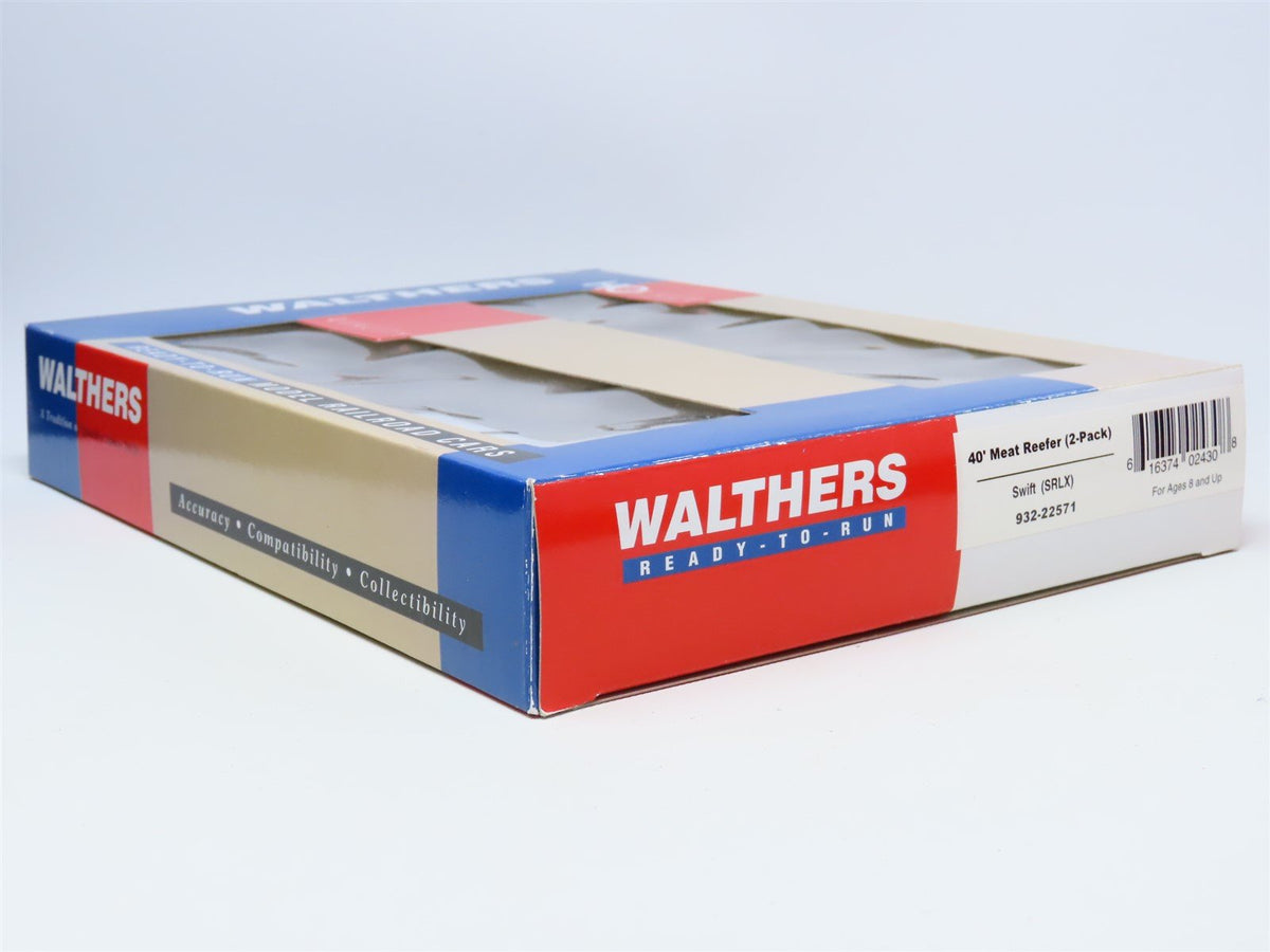 HO Walthers #932-22571 SRLX Swift Refrigerator Line 40&#39; Meat Reefer (2-Pack)