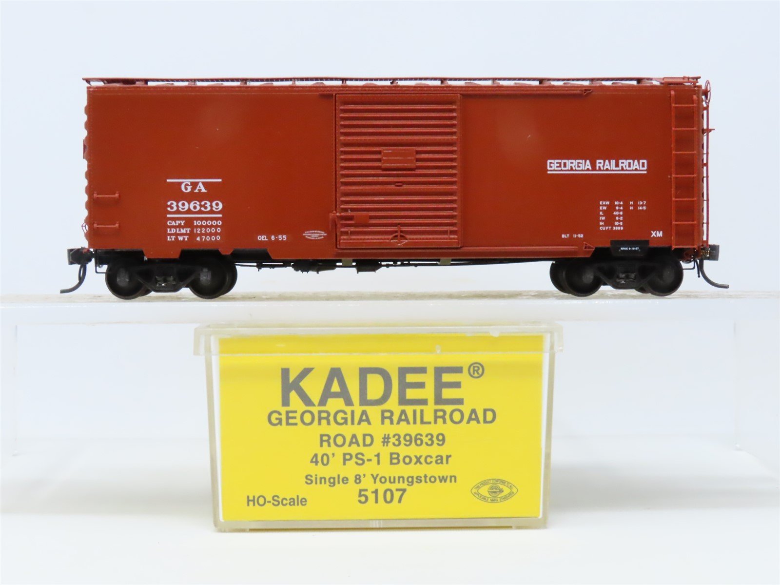 HO Scale Kadee #5107 GA Georgia Railroad 40' PS-1 Single Door Box Car #39639