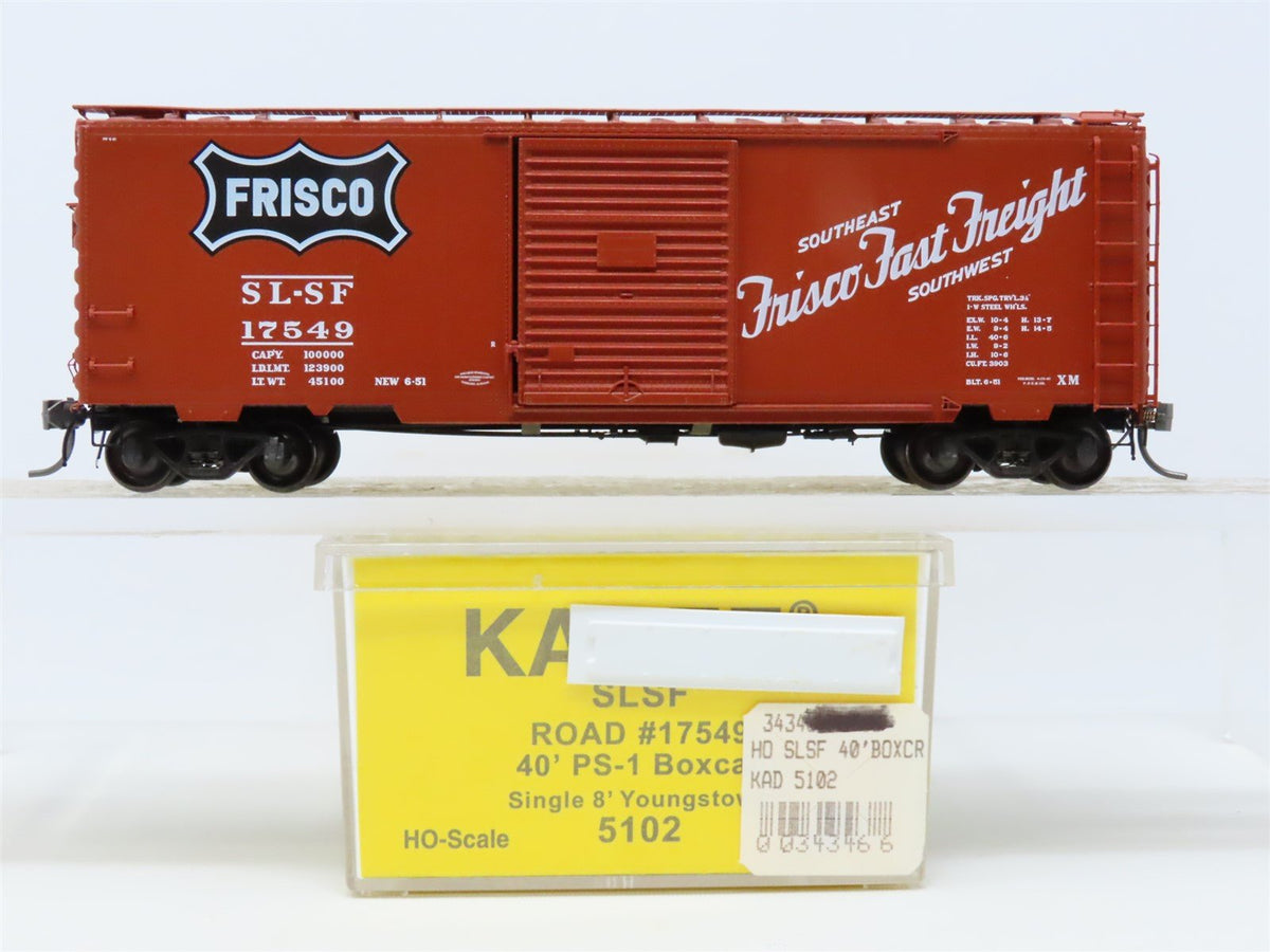 HO Scale Kadee #5102 SL-SF Frisco Fast Freight 40&#39; Single Door Box Car #17549