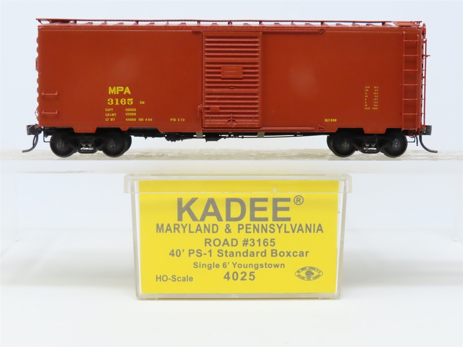 HO Scale Kadee #4025 MPA Maryland & Pennsylvania 40' Single Door Box Car #3165