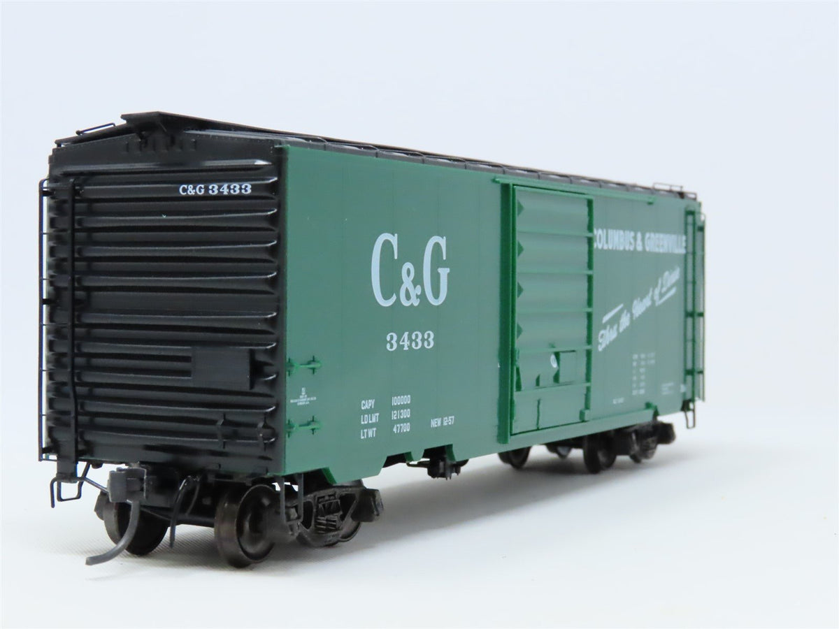 HO Scale Kadee #5258 C&amp;G Columbus &amp; Greenville 40&#39; Single Door Box Car #3433