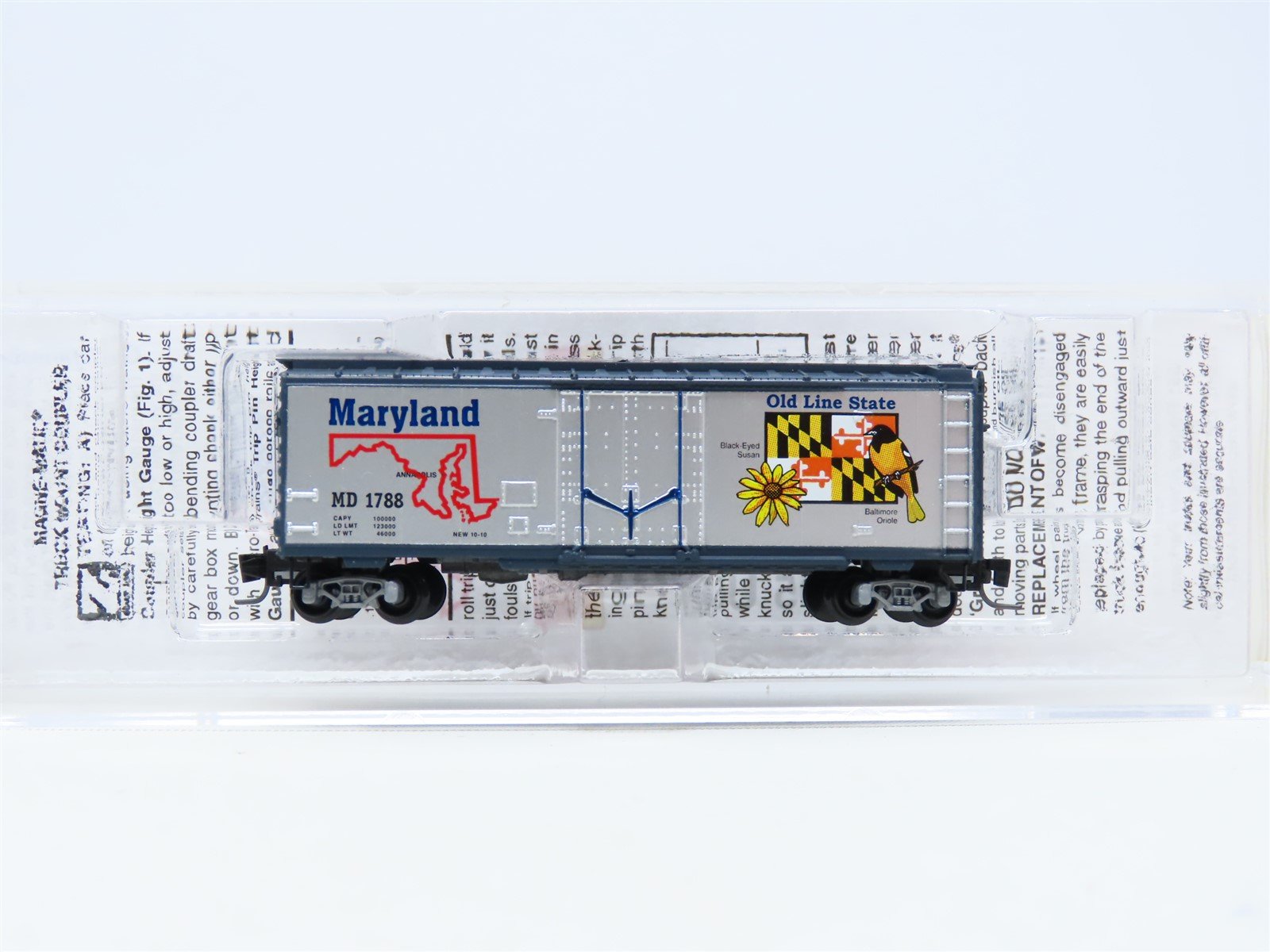 Z Scale Micro-Trains MTL 50200528 MD Maryland State Car Plug Door Box Car #1788