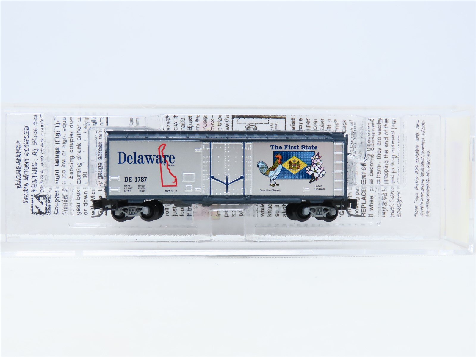 Z Scale Micro-Trains MTL 50200530 DE Delaware State Car Plug Door Box Car #1787