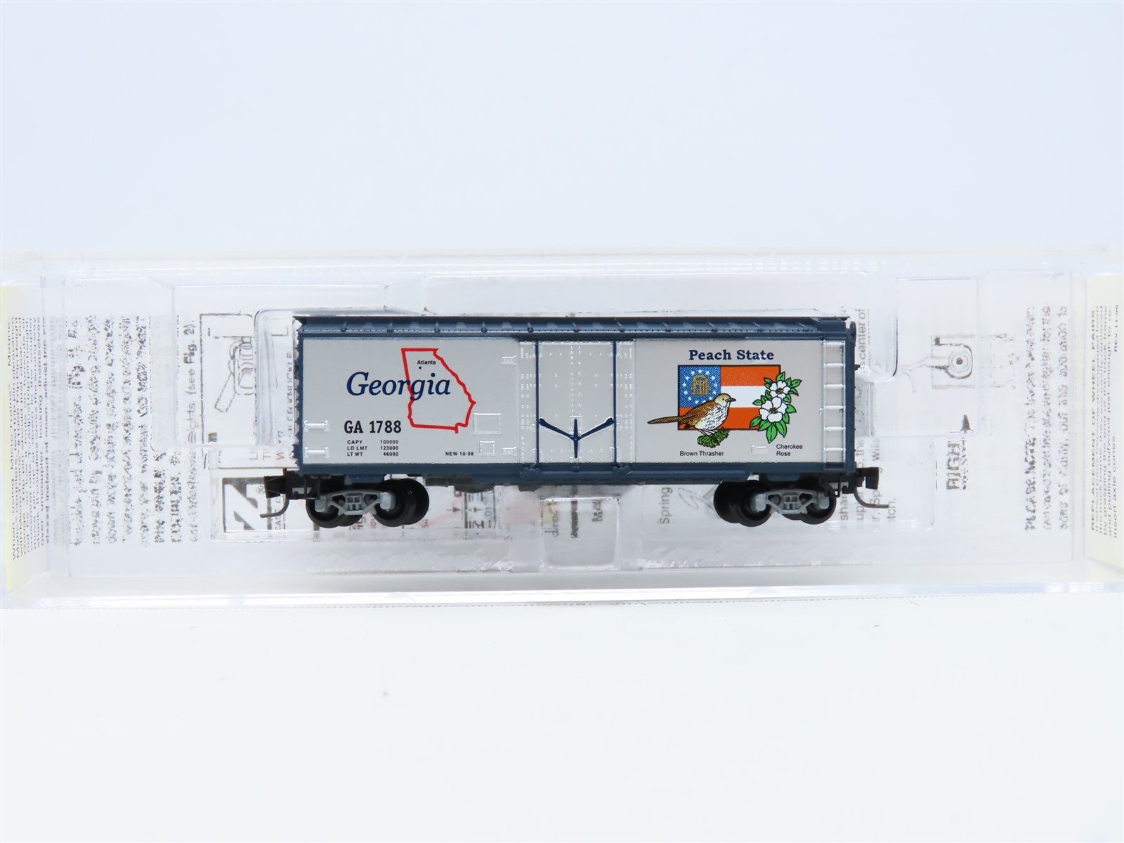 Z Scale Micro-Trains MTL 50200504 GA Georgia State Car Plug Door Box Car #1788