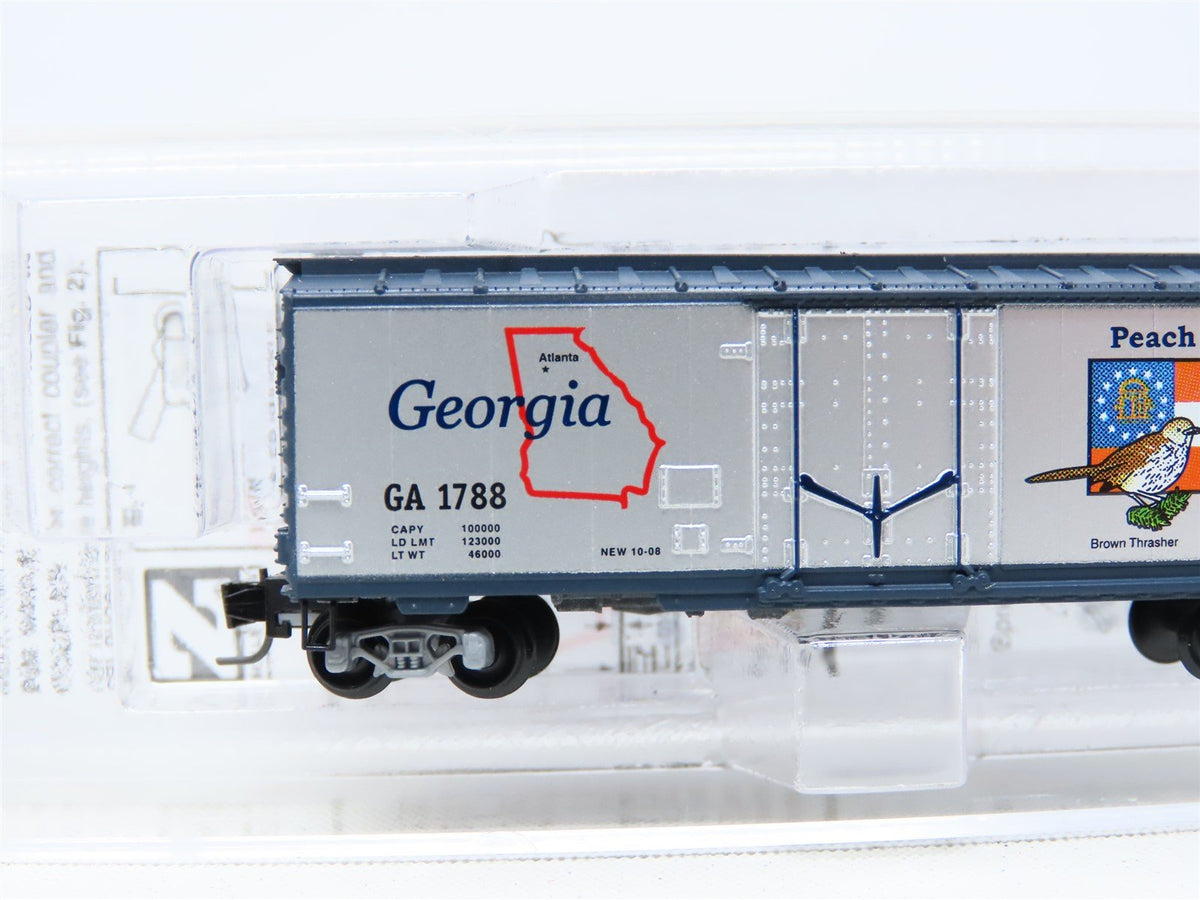 Z Scale Micro-Trains MTL 50200504 GA Georgia State Car Plug Door Box Car #1788