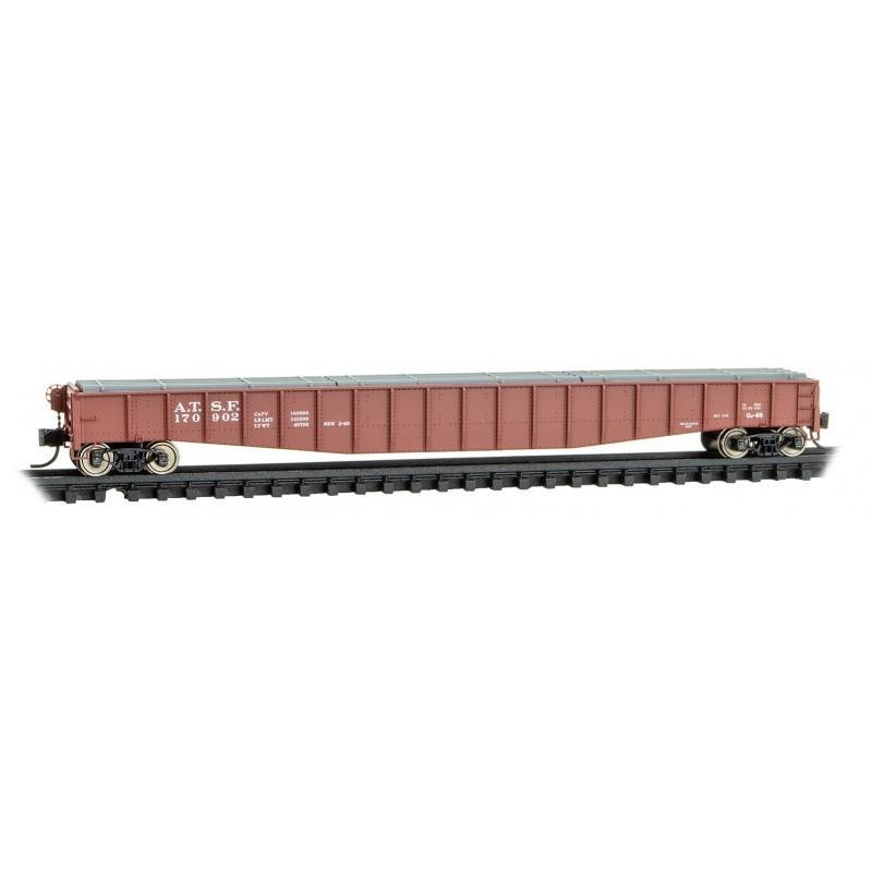 N Micro-Trains MTL 10700011 ATSF Santa Fe 65&#39; 70-Ton Mill Gondola #170902 w/Load