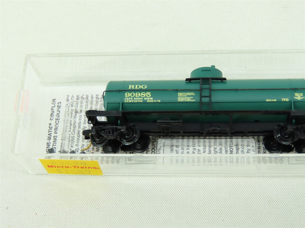 N Scale Micro-Trains MTL #65350 MWM RDG Reading 39&#39; Single Dome Tank Car #90985