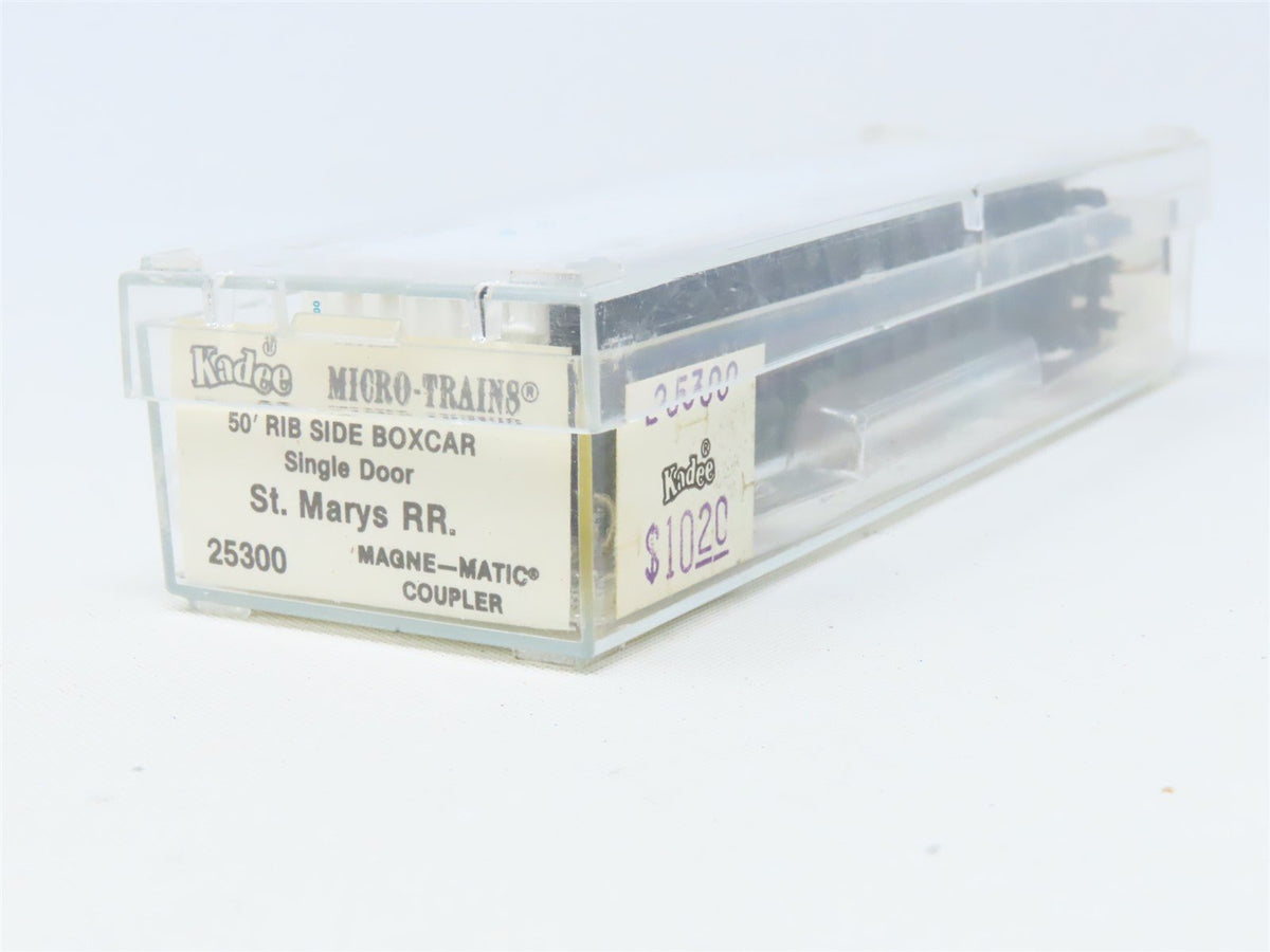 N Scale Micro-Trains MTL Kadee 25300 SM St. Marys 50&#39; Single Door Box Car #9100