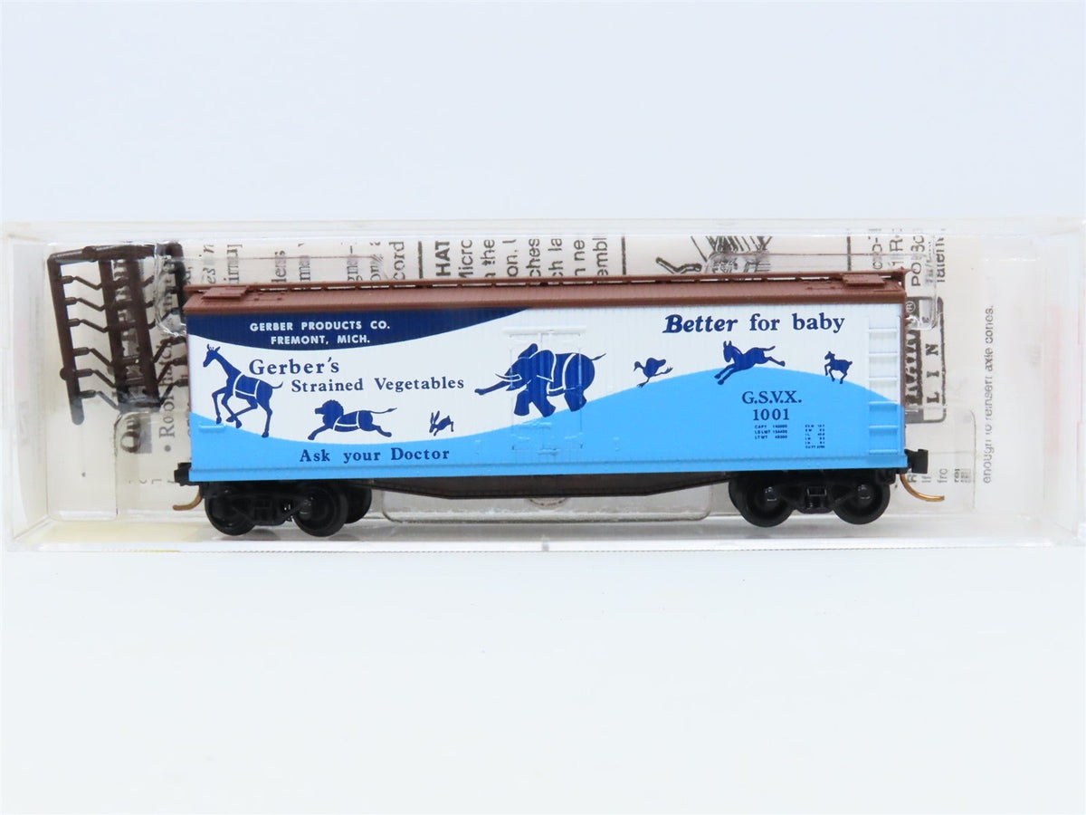 N Scale Micro-Trains MTL 49330 GSVX Gerber Products 40&#39; Wooden Reefer #1001