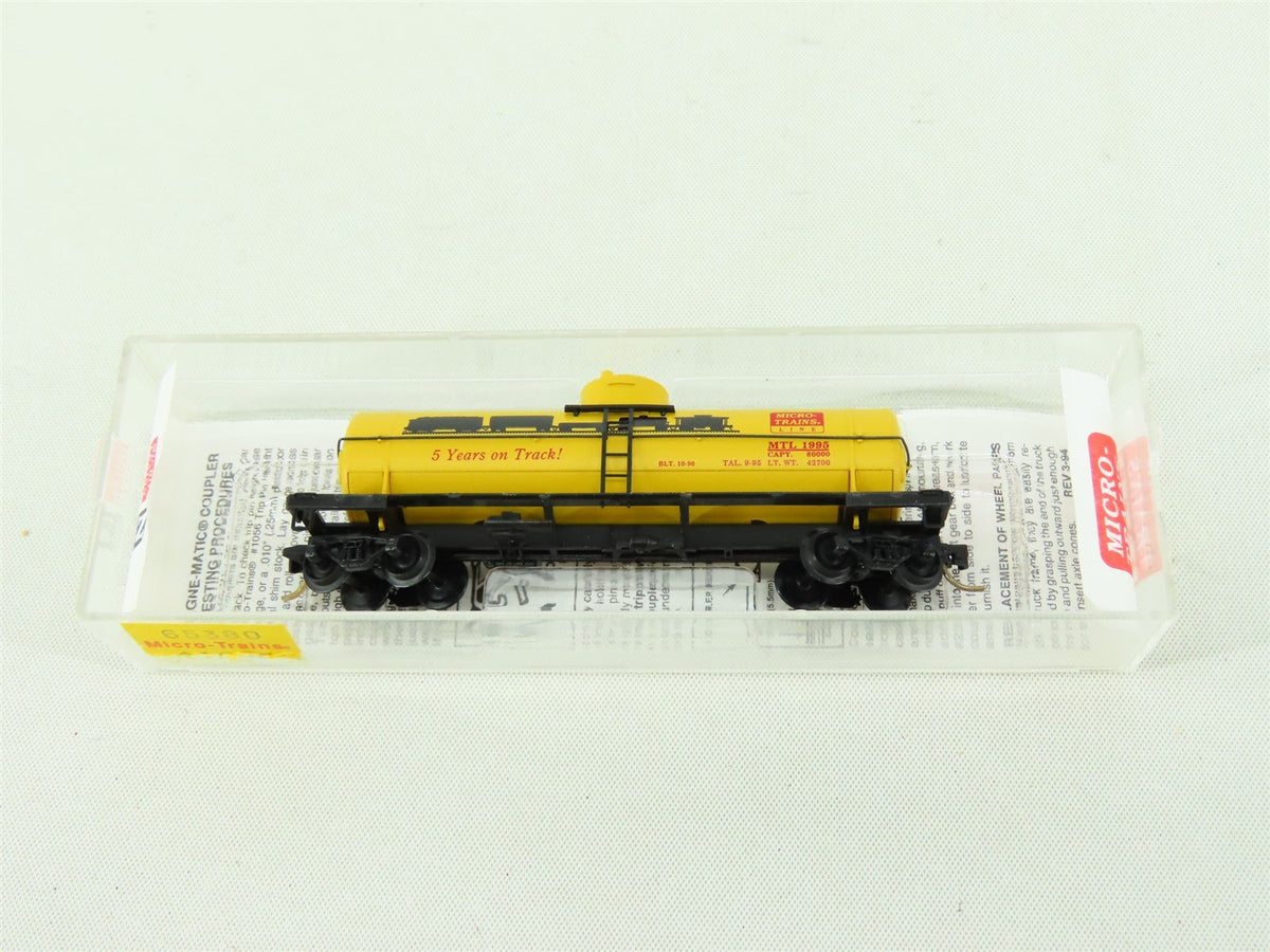 N Micro-Trains MTL #65380 5th Anniversary Car 39&#39; Single Dome Tank Car #1995