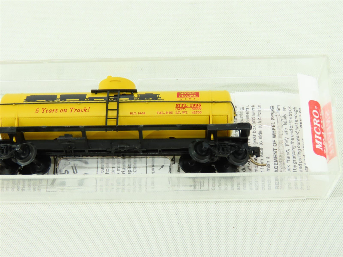 N Micro-Trains MTL #65380 5th Anniversary Car 39&#39; Single Dome Tank Car #1995