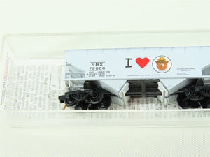 N Scale Micro-Trains MTL 55450 SBX Smokey Bear Offset Side 2-Bay Hopper #72000