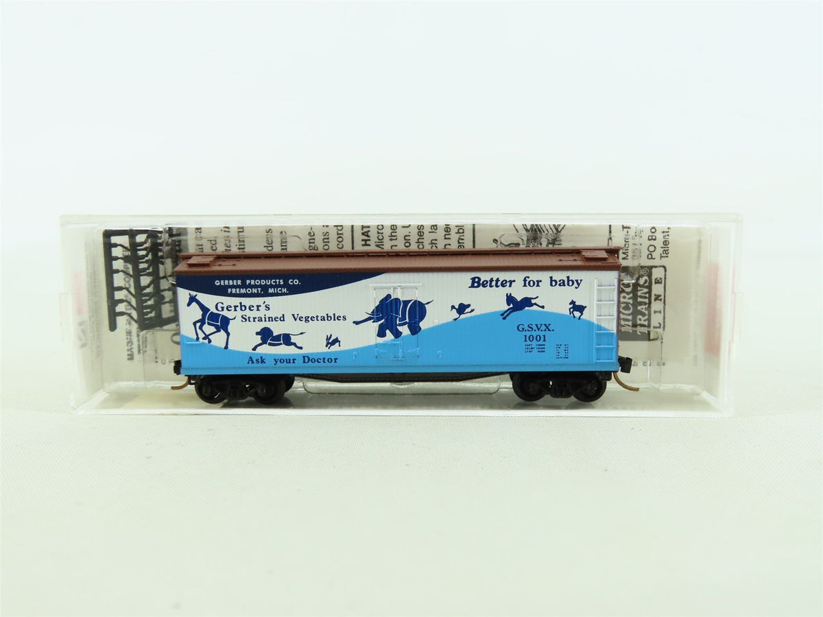 N Micro-Trains MTL 49330 GSVX Gerber Products Company 40&#39; Wood Reefer #1001