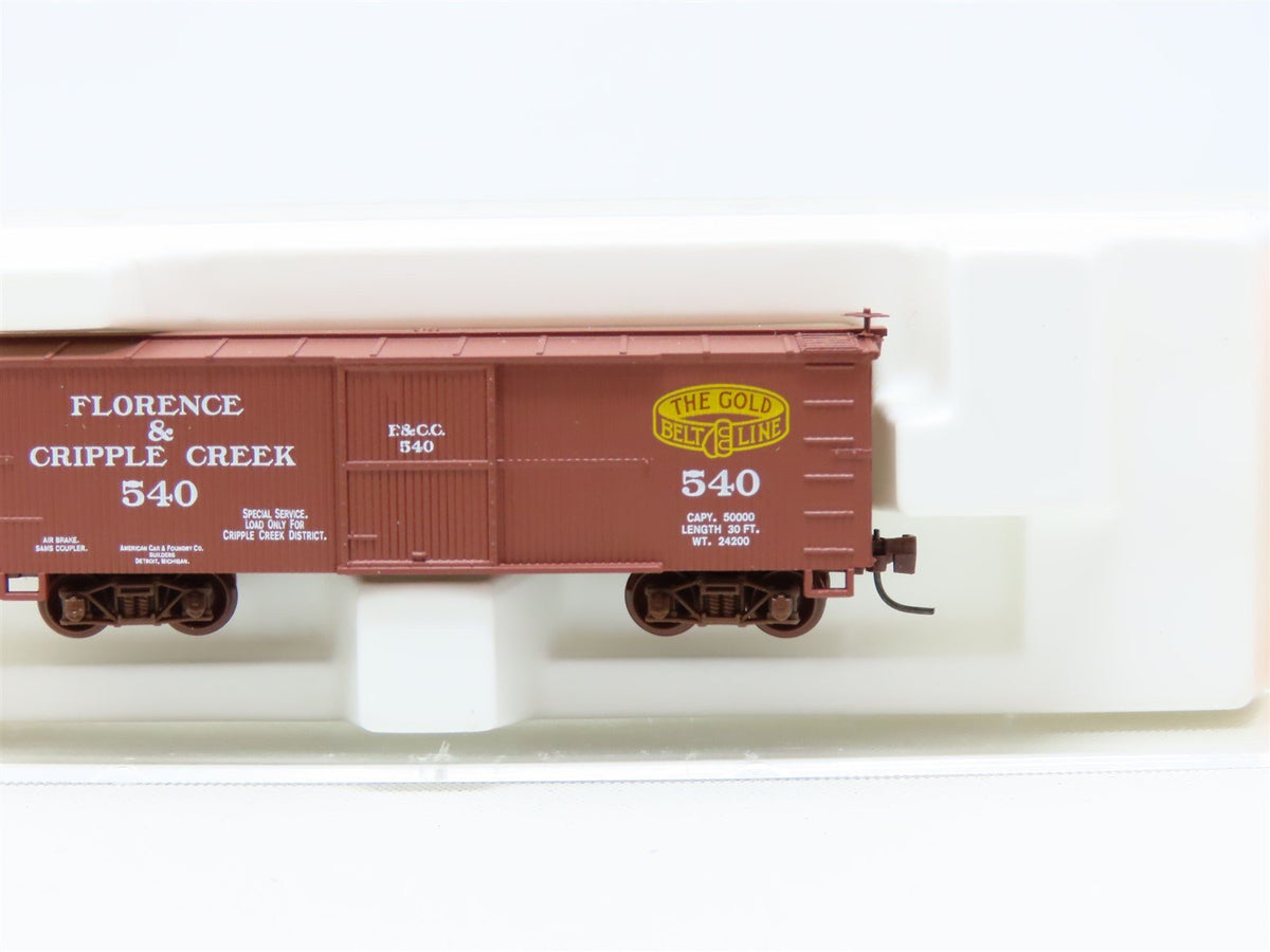 Nn3 Scale Micro-Trains MTL #15104 F&amp;CC Florence &amp; Cripple Creek 30&#39; Box Car #540