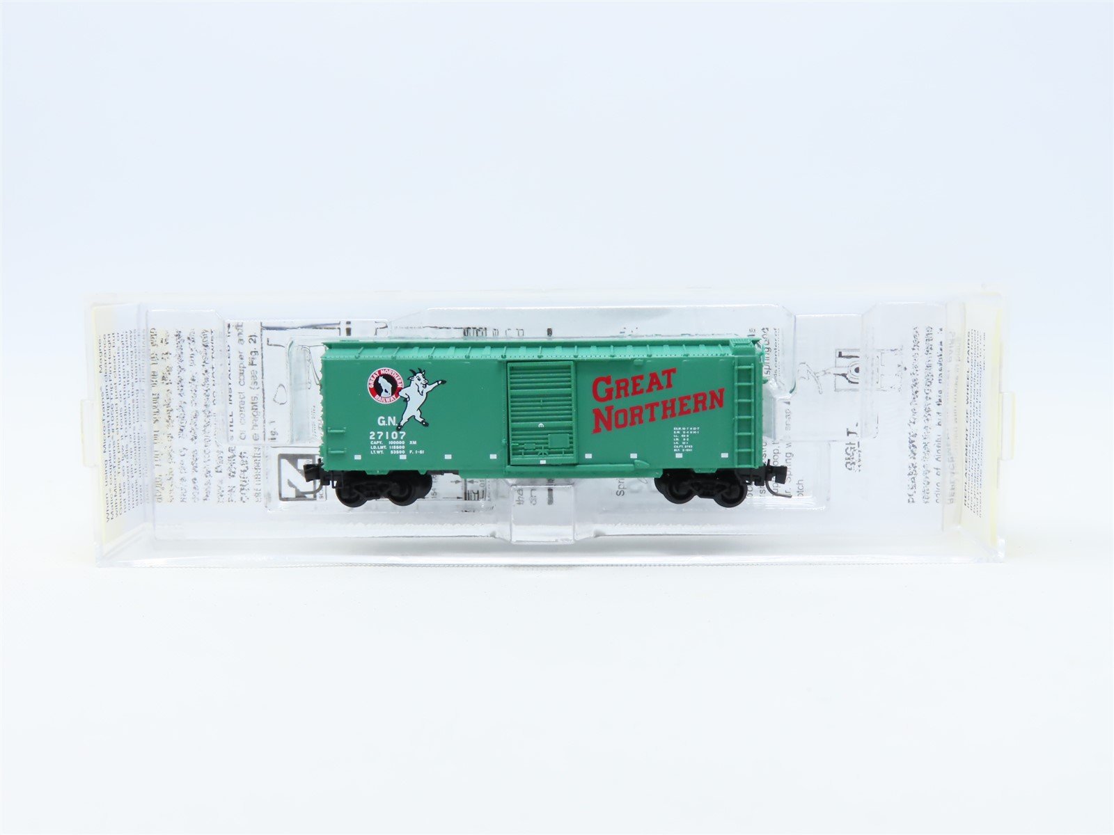 Z Scale Micro-Trains MTL #50000441 GN Great Northern "Goat" 40' Box Car #27107