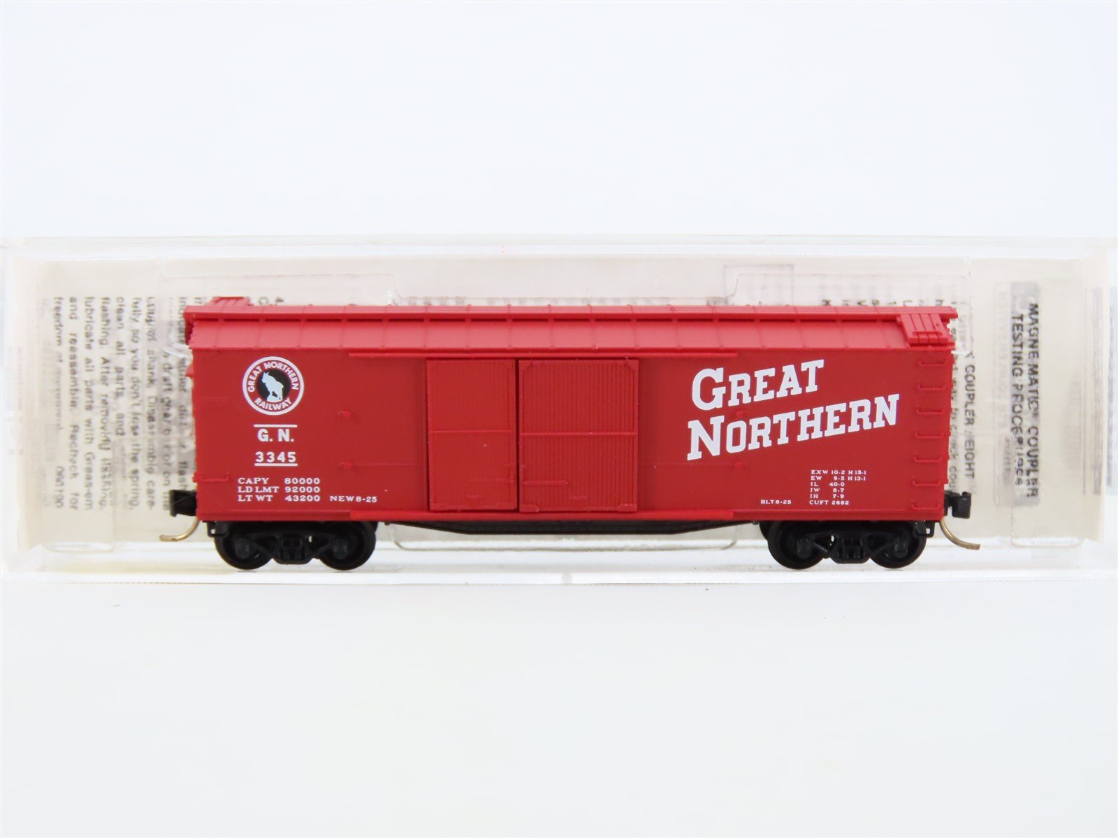 N Scale Micro-Trains MTL 43040 GN Great Northern "Goat" 40' Wood Box Car #3345