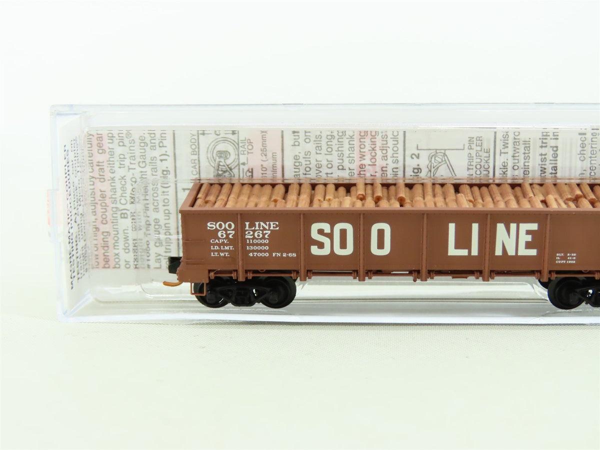 N Scale Micro-Trains MTL 08300020 SOO Line 40&#39; Drop Bottom Gondola #67267