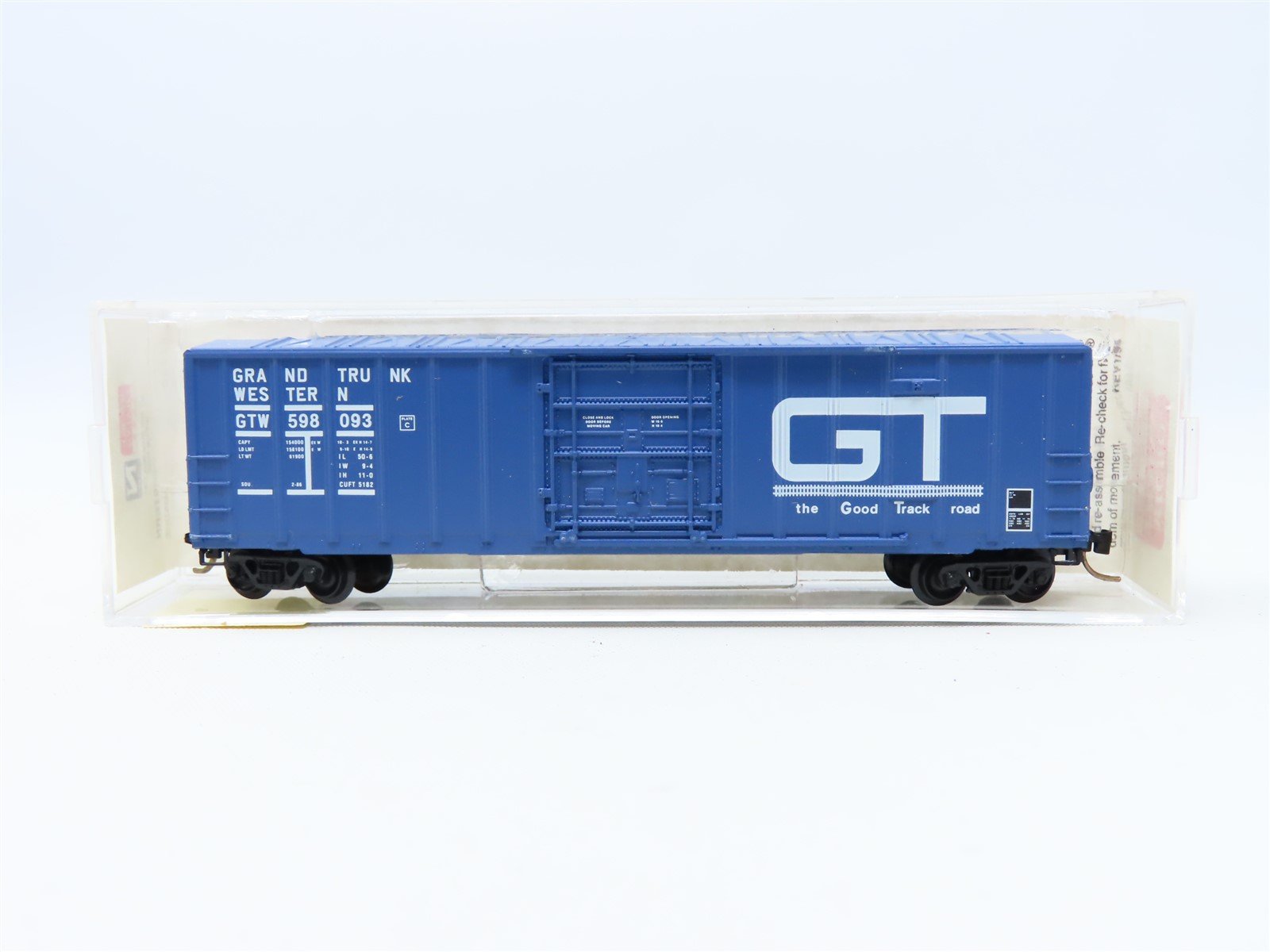 N Scale Micro-Trains MTL #27220 GTW Grand Trunk Western 50' Box Car #598093