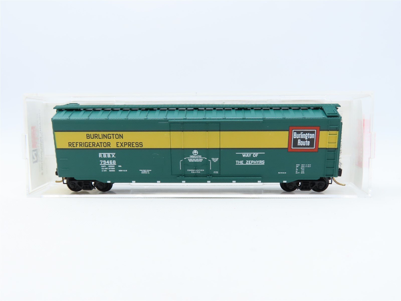 N Scale Micro-Trains MTL #32370 RBBX CB&Q Burlington Route 50' Box Car #79468